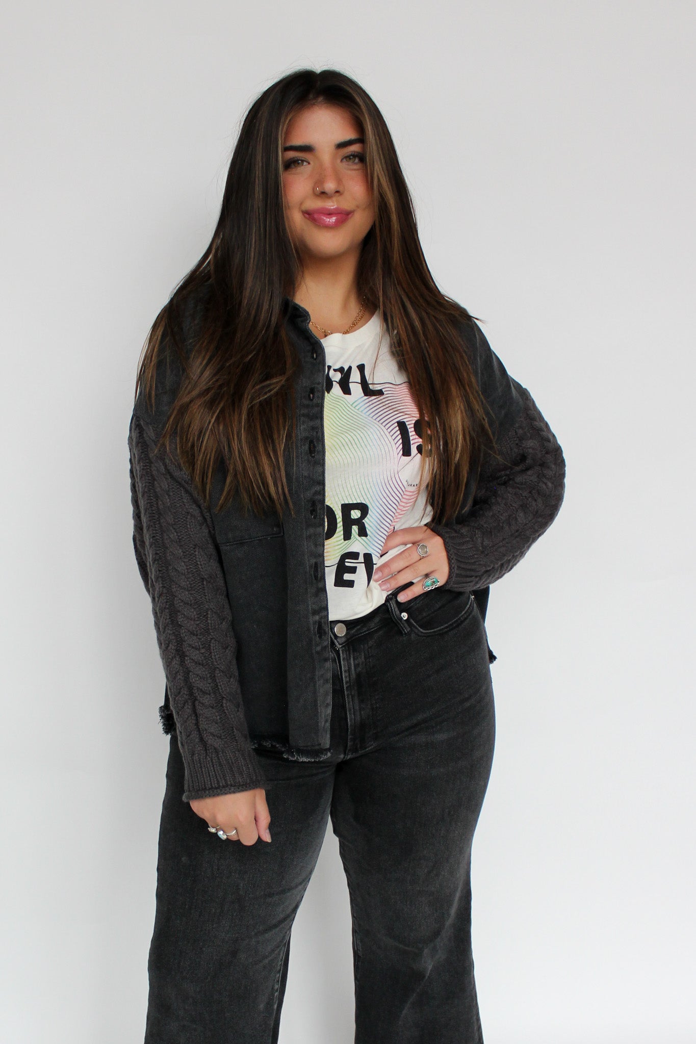 Knitted Sleeve Shacket