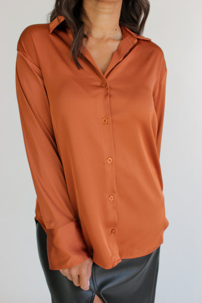 Satin Button Up