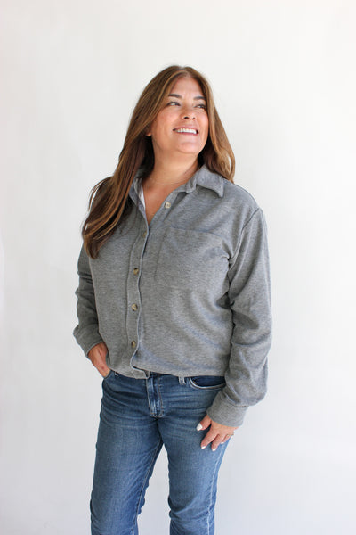 Button Front Collar Jacket