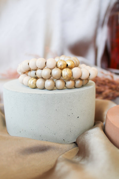 Wood Bead Bracelet