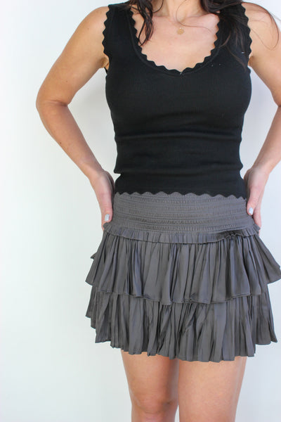 Silky Smocked Skirt