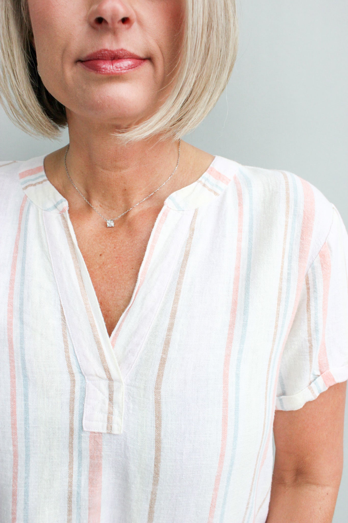 High-Low Split Neck Top