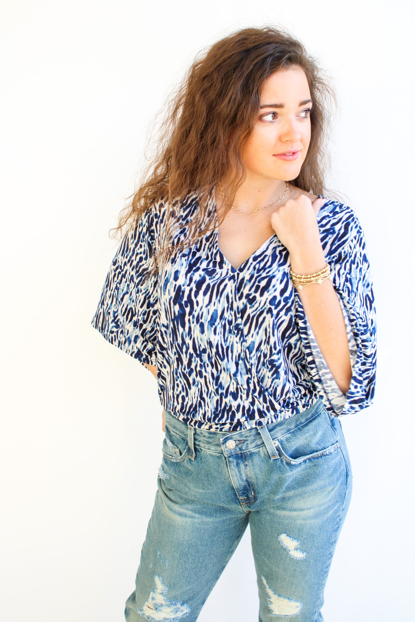Banded Kimono Top