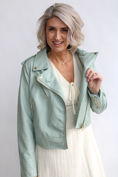 Faux Leather Moto Jacket