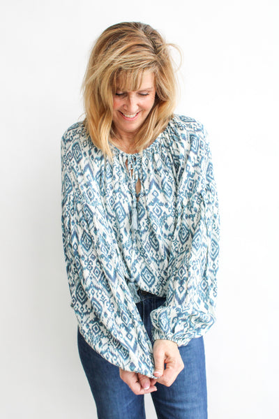 LS Blouse W/ Ties