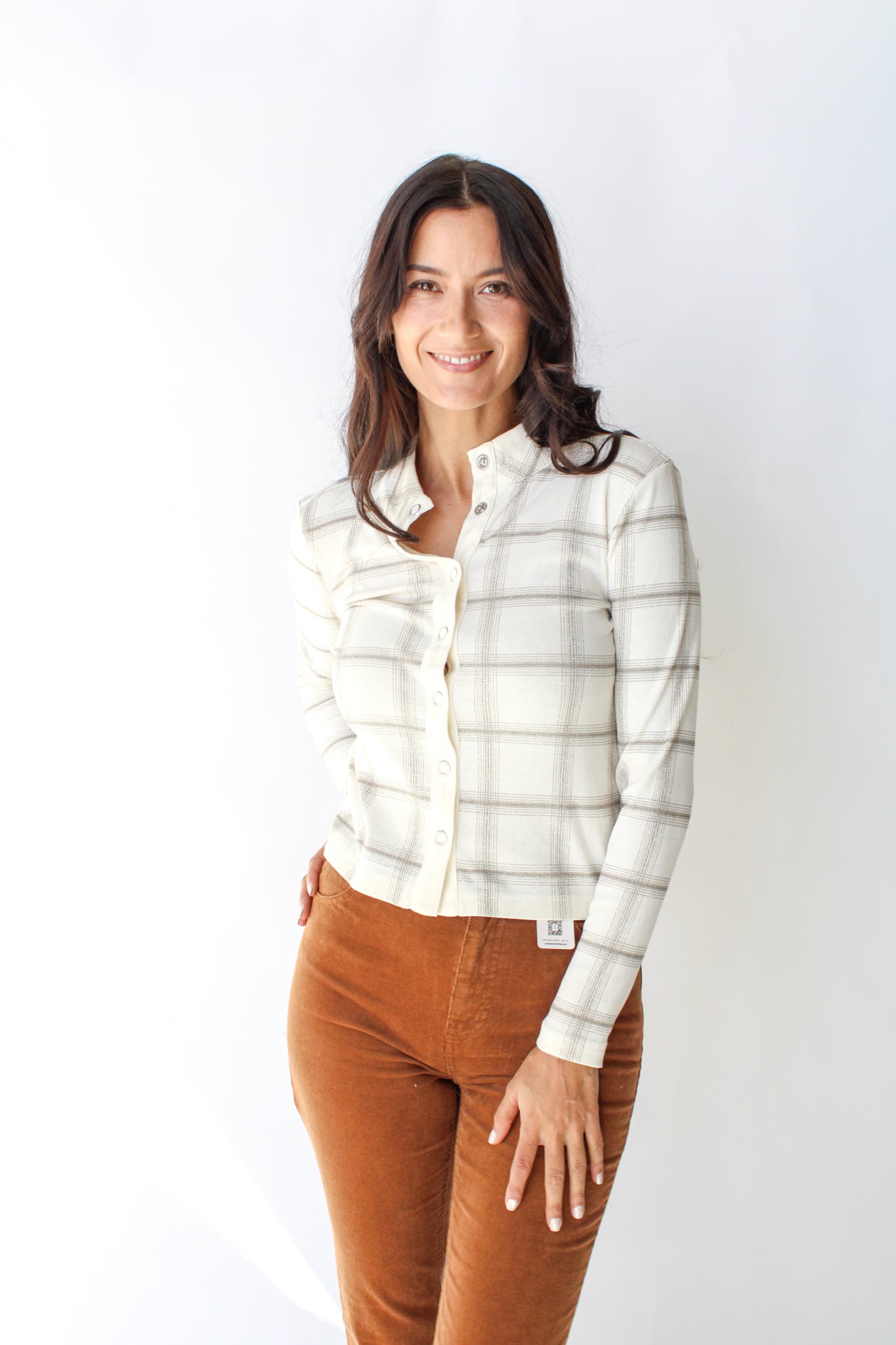 Plaid Snap Button Down