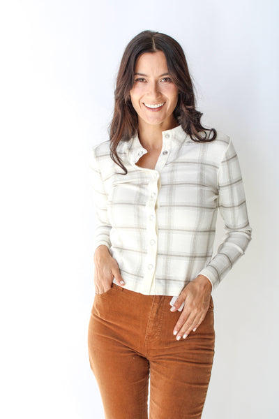 Plaid Snap Button Down