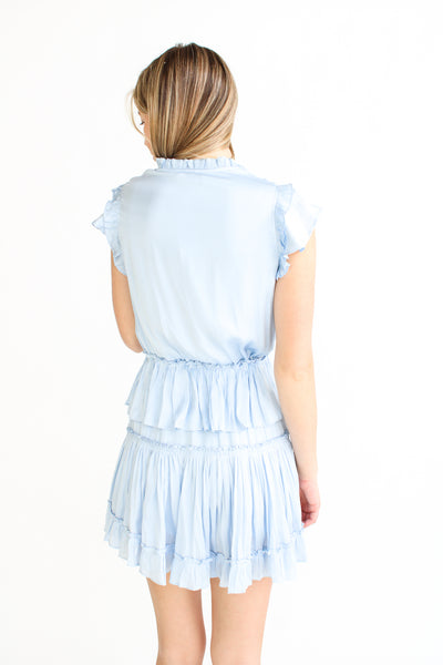 Short Sleeve Ruffle Dress