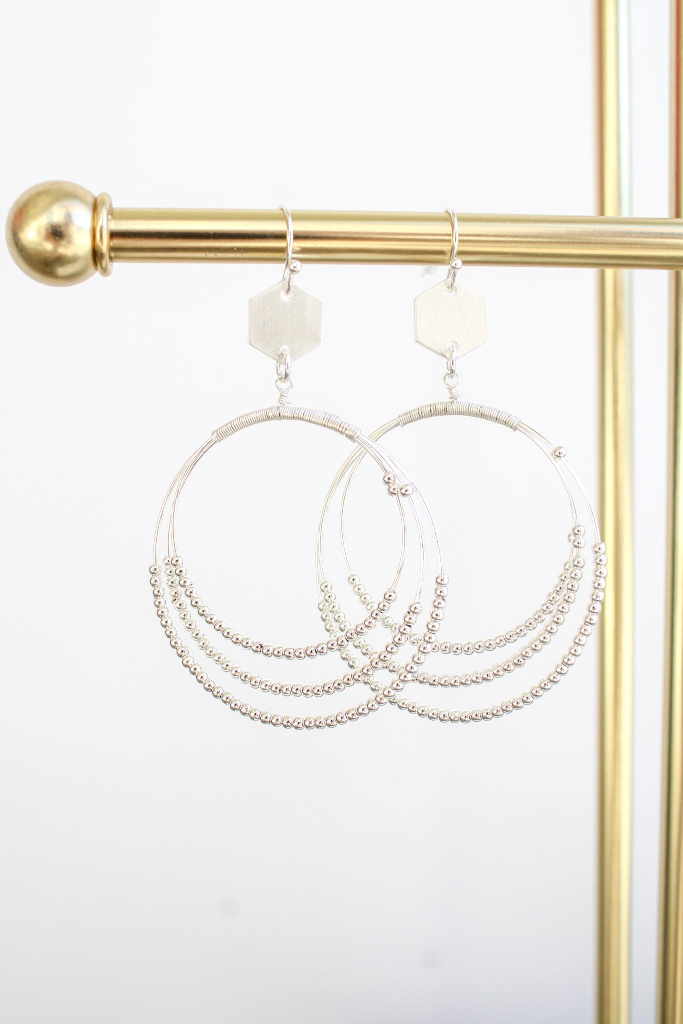 Triple Layered Beaded Earring
