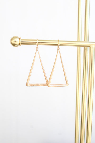 Worn Textured Triangle Earring